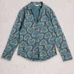White Stuff Annie Jersey Shirt Blue Print - La Vie en Rose Damesmode