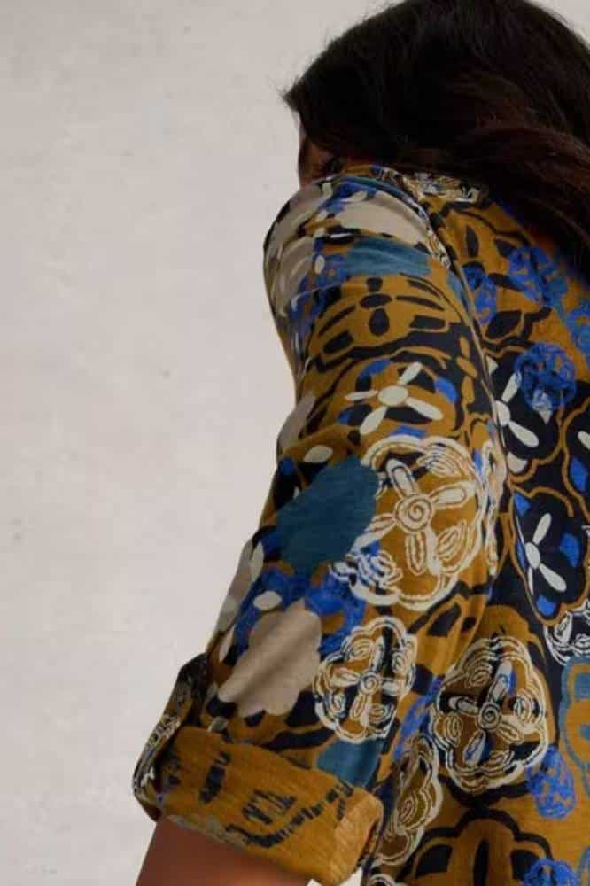 White Stuff Annie Jersey Shirt Chartreuse Multi - 2- La Vie en Rose Damesmode