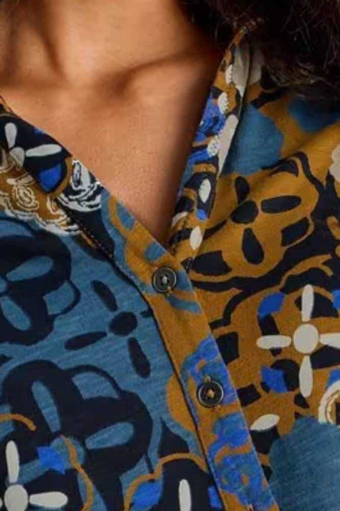 White Stuff Annie Jersey Shirt Chartreuse Multi - 2- La Vie en Rose Damesmode