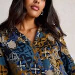 White Stuff Annie Jersey Shirt Chartreuse Multi - 2- La Vie en Rose Damesmode