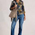 White Stuff Annie Jersey Shirt Chartreuse Multi - 2- La Vie en Rose Damesmode