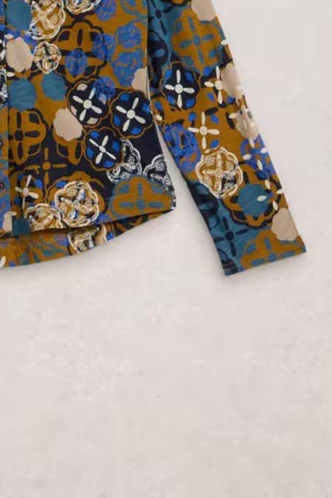 White Stuff Annie Jersey Shirt Chartreuse Multi - 2- La Vie en Rose Damesmode