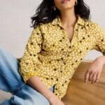 White Stuff Annie Jersey Shirt Chartreuse Multi - La Vie en Rose Damesmode