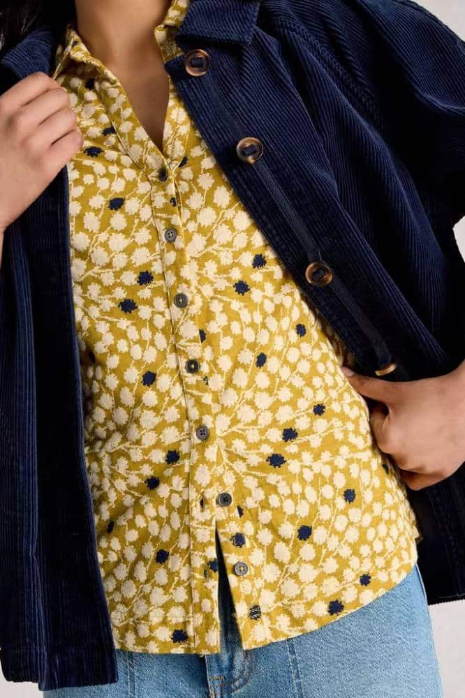 White Stuff Annie Jersey Shirt Chartreuse Multi - La Vie en Rose Damesmode