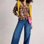 White Stuff Annie Jersey Shirt Navy Multi - La Vie en Rose Damesmode