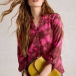 White Stuff Annie Jersey Shirt Plum Print - La Vie en Rose Damesmode