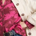 White Stuff Annie Jersey Shirt Plum Print - La Vie en Rose Damesmode