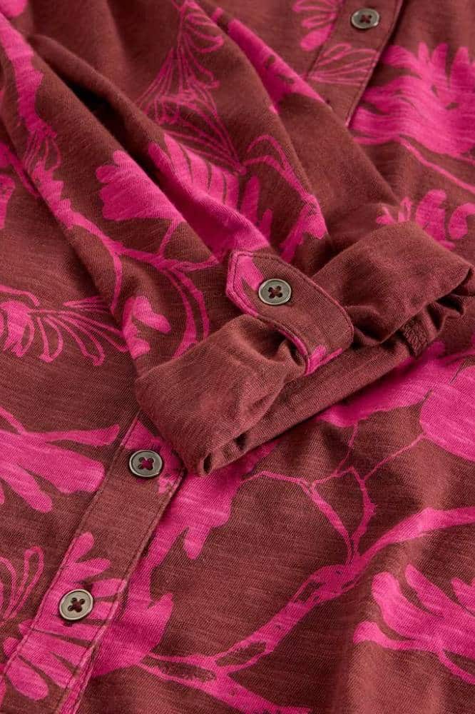 White Stuff Annie Jersey Shirt Plum Print - La Vie en Rose Damesmode