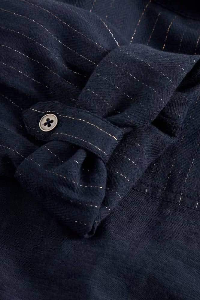 White Stuff Annie Printed Sparkle Shirt Navy Print - La Vie en Rose Damesmode