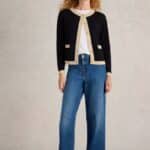 White Stuff Charlotte Cardi Black Multi - La Vie en Rose Damesmode