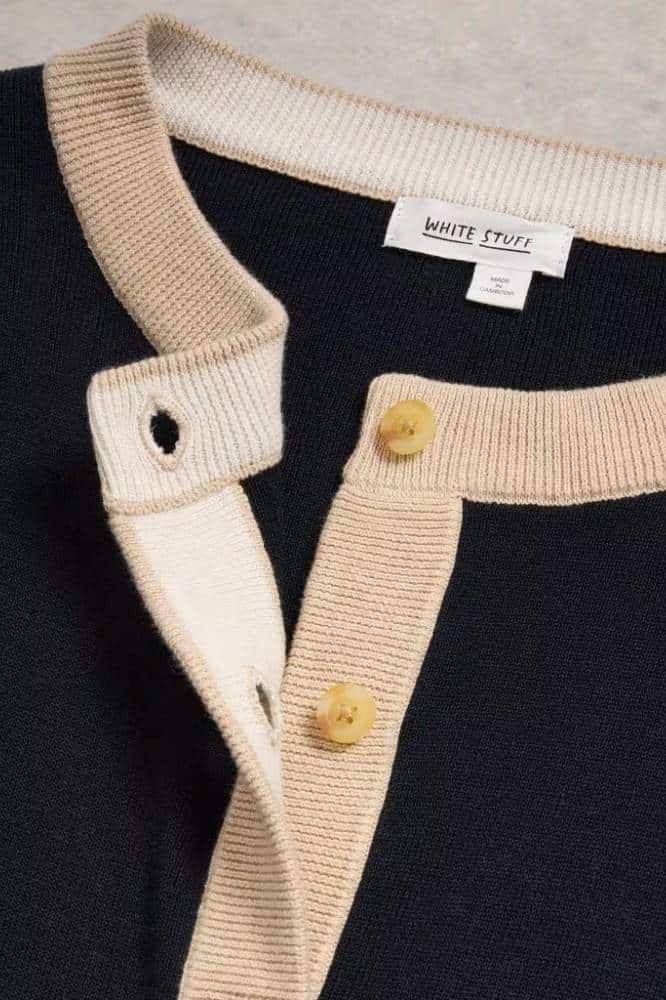 White Stuff Charlotte Cardi Black Multi - La Vie en Rose Damesmode