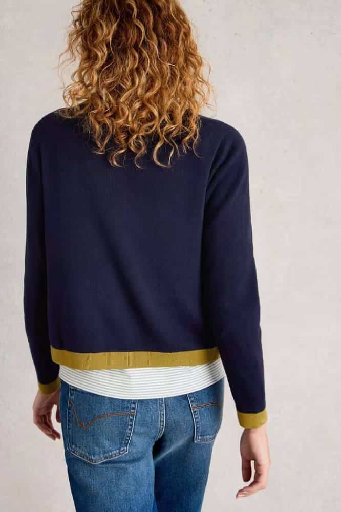 White Stuff Charlotte Cardi Dark Navy - La Vie en Rose Damesmode