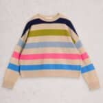 White Stuff Kitty Stripe Cashmere Jumper Nat Multi - La Vie en Rose Damesmode