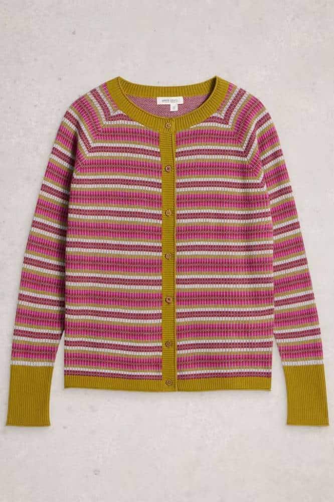 White Stuff Lulu Pattern Cardi Pink Multi - La Vie en Rose Damesmode