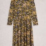 White Stuff Madeline Jersey Dress Chartreuse Multi - La Vie en Rose Damesmode