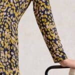 White Stuff Madeline Jersey Dress Chartreuse Multi - La Vie en Rose Damesmode