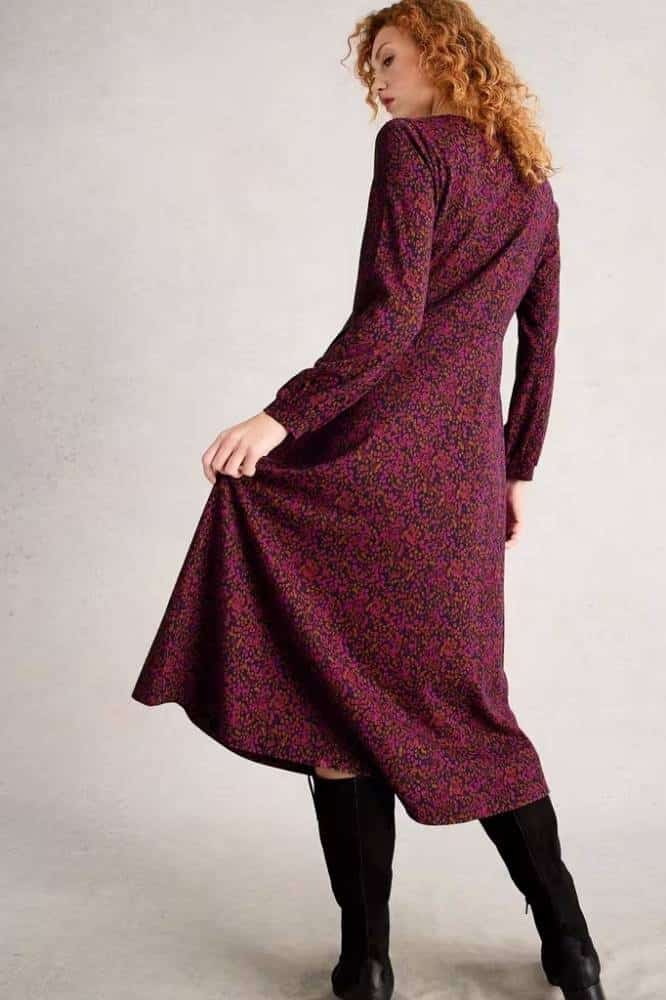 White Stuff Megan Jersey dress Pink Multi - La Vie en Rose Damesmode