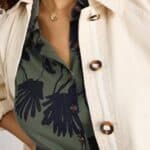 White Stuff Rua Jersey Shirt Dress Green Print - La Vie en Rose Damesmode