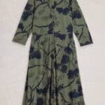 White Stuff Rua Jersey Shirt Dress Green Print - La Vie en Rose Damesmode