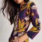 White Stuff Rua Jersey Shirt Dress Navy Multi - La Vie en Rose Damesmode