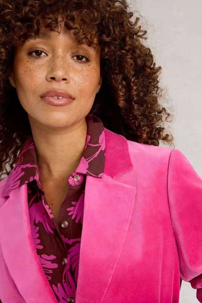 White Stuff Rua Jersey Shirt Dress Pink Print- La Vie en Rose Damesmode