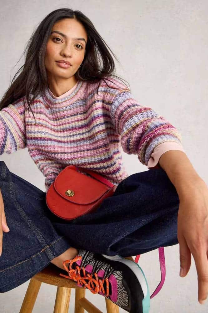 White Stuff Suzanna Spacedye Jumper Pink Multi - La Vie en Rose Damesmode