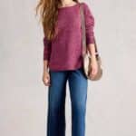 White Stuff Talia Nep Jumper Dark Plum - La Vie en Rose Damesmode