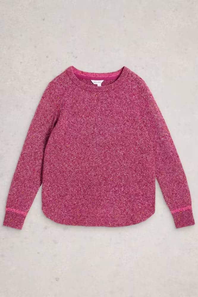 White Stuff Talia Nep Jumper Dark Plum - La Vie en Rose Damesmode