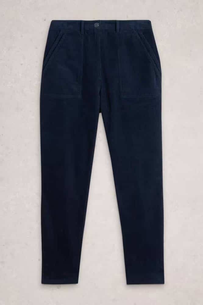 White Stuff Twister Cord Trousers Dark Navy - La Vie en Rose Damesmode